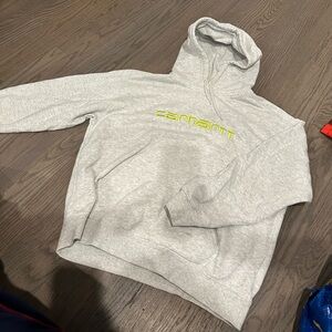 Carhartt WIP Classic Neon Hoodie -  Yellow Embroidered Hoodie size M